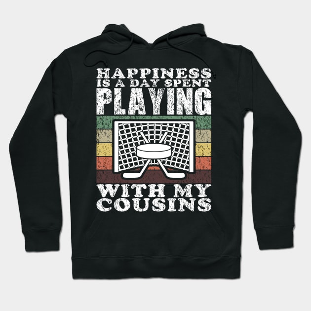 Playing Ice Hockey With My Cousins Funny Hockey Quotes Hoodie by JaussZ